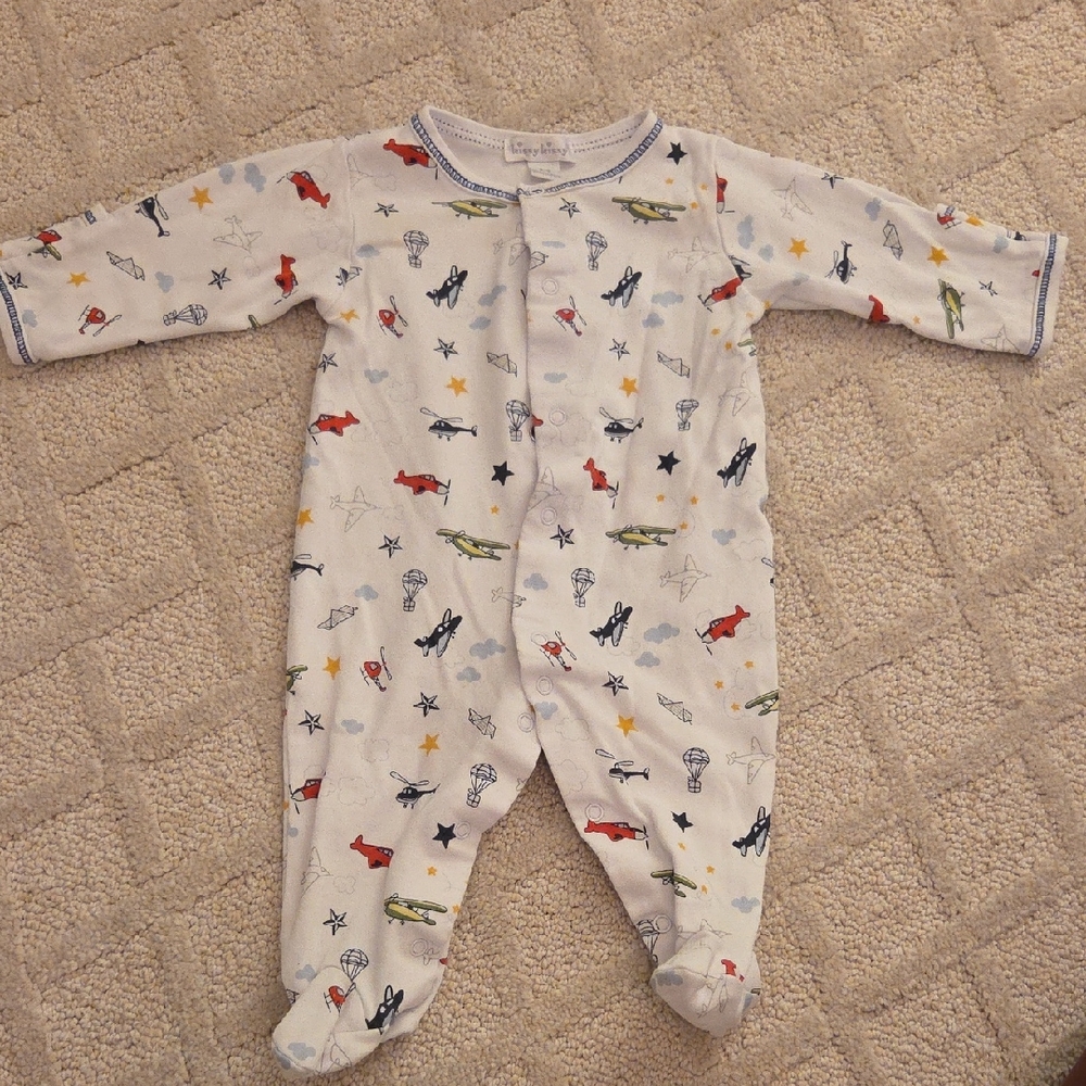 Kissy Kissy Multicolor Airplane and Star Footie